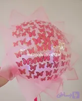 دسته گل پروانه ای صورتی