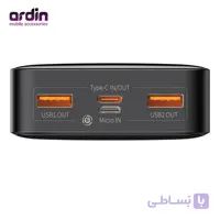 شارژر همراه باسئوس مدل PPDML-J01 ظرفیت 20000 میلی آمپر ساعت - 15 وات