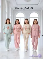 ست بلوز شلوار دخترانه پنبه لاکرا لبوبو دمپا آزاد