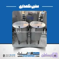 مخزن استیل ۱۰۰ لیتری تکجداره | قیمت روز مخزن 100 لیتری صنعتی + سفارش ساخت بهداشتی