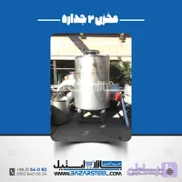مخزن دوجداره استیل ۲۵۰۰ لیتری ژاکت‌دار | قیمت روز 304 و 316 + سفارش ساخت بهداشتی