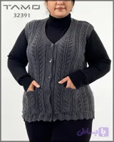 32391 - جلیقه بافت ژور خاکستری