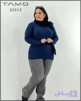 32413 - بلوز بافت کاربردی آبی