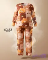 25256 - ست بلوز و شلوار راحتی طرح خرسی