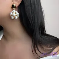 گوشواره توپی مرواریدی گلد