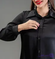 شومیز استین بلند زنانه جنس ساتن
