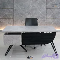 میز کارمندی پایه فلزی 2کشو مدل ملل - سایز 140 - 160