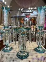لاله آویز دار نقاشی شکوفه رنگ آبی فیروزه ای