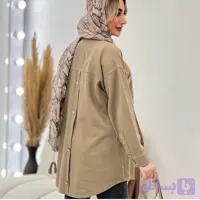 مانتو کتان پشت دکمه