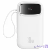 پاوربانک 30w باسئوس مدل qpow2 dualcable ظرفیت 10000 میلی آمپر ساعت