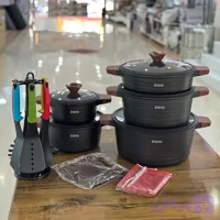 سرویس قابلمه 20 پارچه Zano کد جدید با کفگیر و ملاقه سلیکونی
