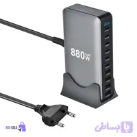 شارژر رومیزی 880 وات 10 پورت مدل YMX880W