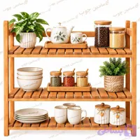 استند چوبی اشپزخانه دو طبقه - کد 317
