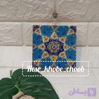 گلدان چوبی با نقاشی