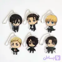 آویز Eren , Levi , Mikasa , Hange , Armin , Erwin از انیمه Attack On Titan
