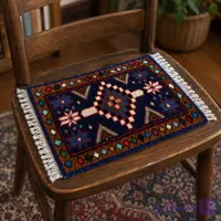 فرش دستبافت صندلی پشمی نشیمن – فرش امین (کد16290)