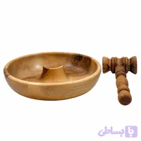گردو شکن کاسه‌ای بزرگ چوبی