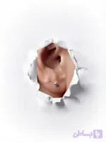 گوشواره نقره زنانه طرح توپی براق
