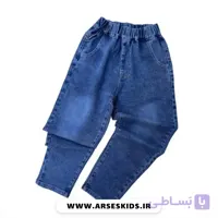 شلوار لی مام استایل مدل نیویورک آبی کلاسیک سنگ شور شده