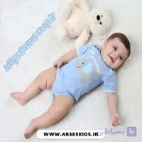 ست زیر دکمه و شلوار بچه‌گانه طرح فیل | پارچه پنبه‌ایی