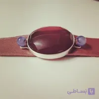 دستبند چرم با سنگ عقیق اصل معدنی