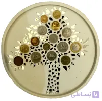 تابلو دکوراتیو سنگ مصنوعی تلفیق سکه و آینه