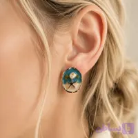 گوشواره زنانه میناکاری ساحلی کد T145