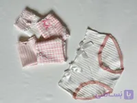 شورت نخ پنبه پاپیون صورتی 🎀🤍🌸✨