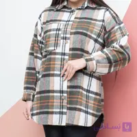ژاکت زنانه چهارخونه پشمی پارچه خارجی