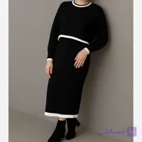 ست کراپ دامن زنانه و دخترانه بافت پائیزه