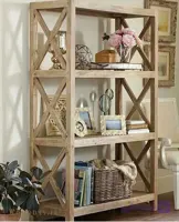 استند کتابخانه‌ای تمام چوب
