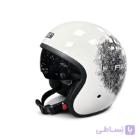 کلاه کاسکت برند AWA همراه عینک دودی سایز XL