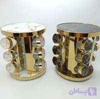 جا ادویه ماربل چرخشی ۱۲ عددی استیل ضد زنگ
