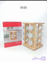 جا ادویه چوبی ۱۲ عددی چوبی
