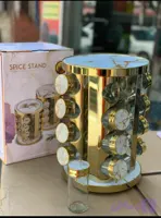 جا ادویه ماربل برند SPICE STAND استیل ۱۶ عددی