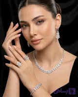 سرویس جواهری نقره ایتالیایی عیار925 مدل Sv6416