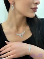 سرویس زنجیری نقره زنانه عیار۹۲۵ مدلSv1169