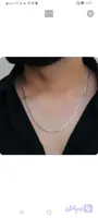 زنجیر نقره مردانه ژاپنی مدلSv1176،رنگ سفید عیار925