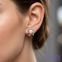 گوشواره جواهری نقره زنانه عیار 925