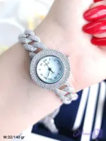 ساعت جواهری نقره موتور اصل ژاپن مدلSv1160رنگ‌سفید عیار925