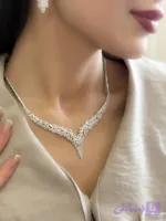 سرویس جواهری نقره زنانه ایتالیایی عیار۹۲۵ مدلSv1372