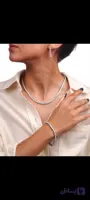 سرویس جواهری نقره تنیسی مدلSv1178،رنگ‌سفید عیار925