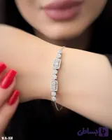 دستبند جواهری نقره زنانه امرالدکات عیار925 مدل Sv1049