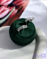 انگشتر نقره 925 جواهری حلقه و پشت حلقه