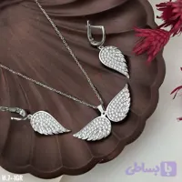 نیمست جواهری نقره زنانه طرح بال عیار925 مدلSv3071