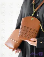 کیف دوشی زنانه چرم طبیعی مدل تیتیل