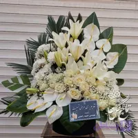 باکس گل تسلیت سفید مدل B013