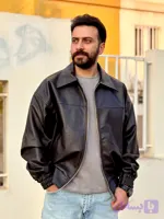 کاپشن چرم هنگر هی مدل جکت چرم شرکتی
