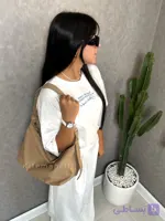 کیف دوشی سگکدار کتان