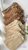 شال وارداتی پلیسه برشکا اکلیلی مرواریدی
